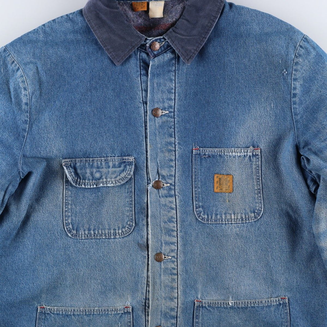 70s~80'S Wrangler BIG BEN denim coveralls made in USA, men's XL size, vintage cotton blue type Vintage Second Hand