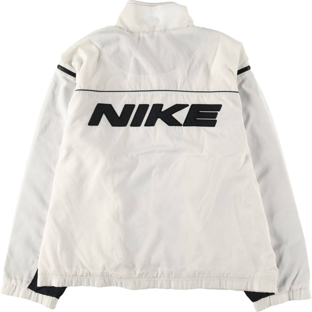 Vintage 90'S Nike 2-Way Windbreaker with Stripes and Back Logo, Men's Size Medium polyester white type Vintage Second Hand
