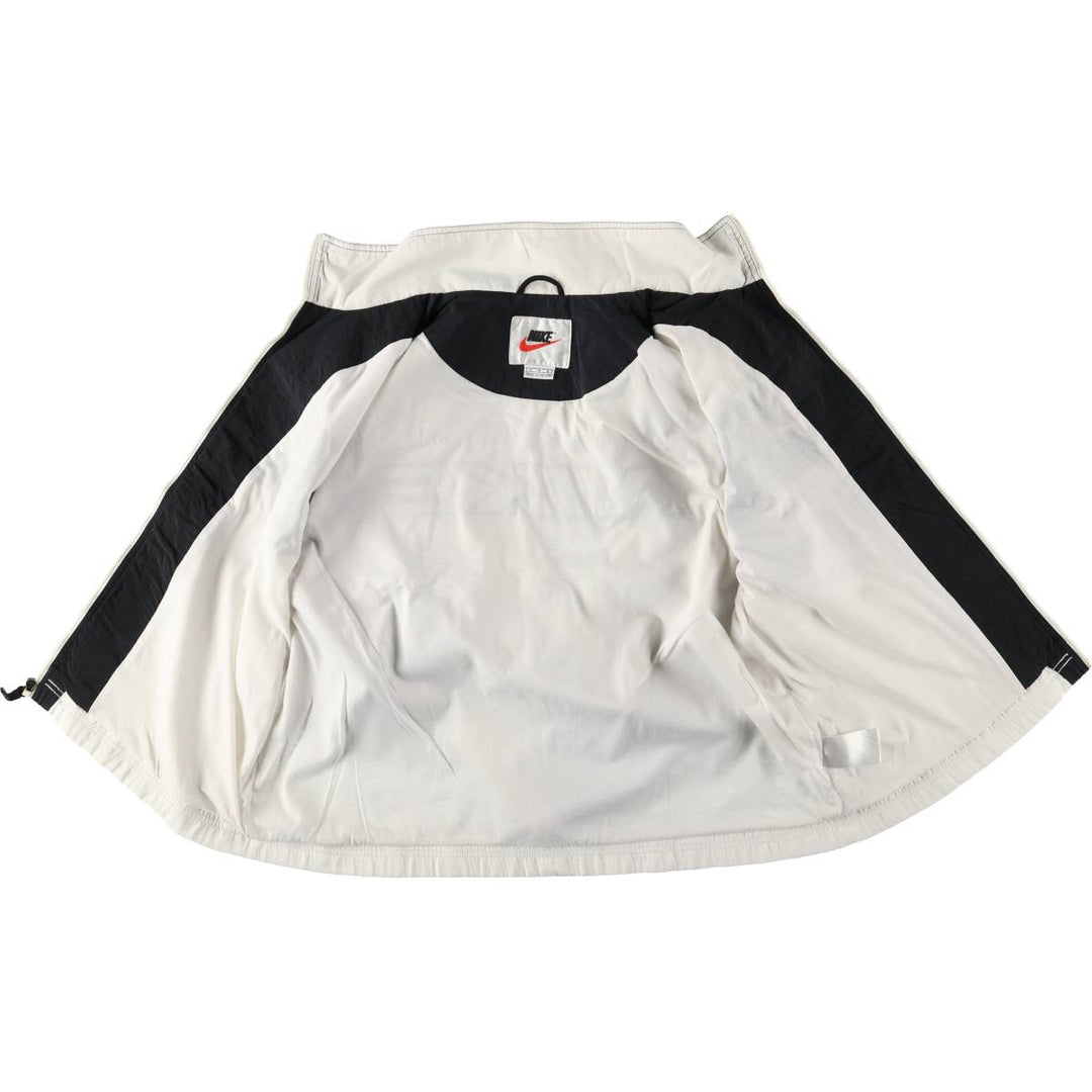 Vintage 90'S Nike 2-Way Windbreaker with Stripes and Back Logo, Men's Size Medium polyester white type Vintage Second Hand