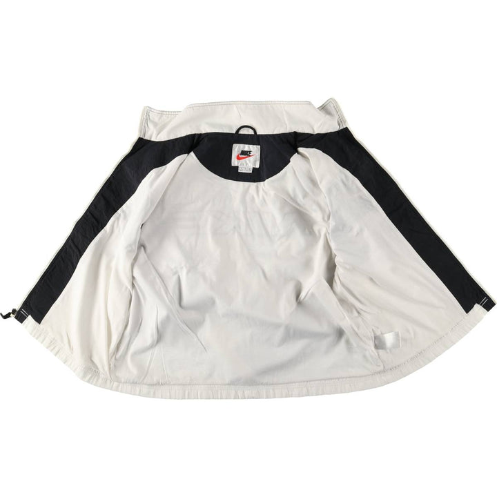 Vintage 90'S Nike 2-Way Windbreaker with Stripes and Back Logo, Men's Size Medium polyester white type Vintage Second Hand