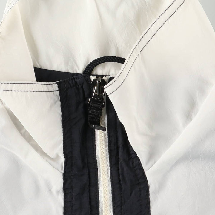 Vintage 90'S Nike 2-Way Windbreaker with Stripes and Back Logo, Men's Size Medium polyester white type Vintage Second Hand