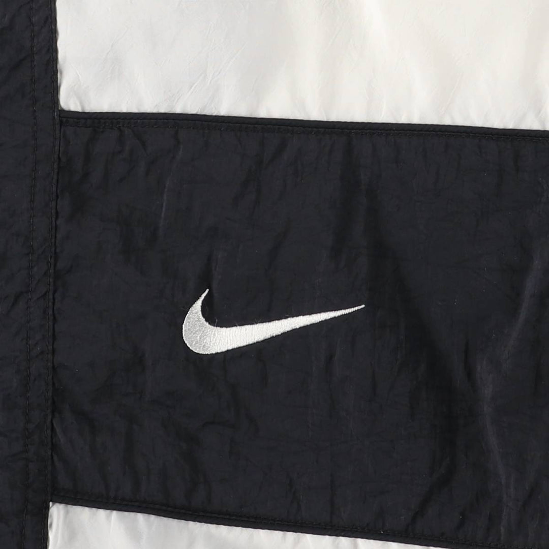 Vintage 90'S Nike 2-Way Windbreaker with Stripes and Back Logo, Men's Size Medium polyester white type Vintage Second Hand