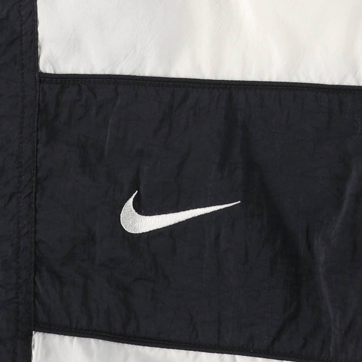 Vintage 90'S Nike 2-Way Windbreaker with Stripes and Back Logo, Men's Size Medium polyester white type Vintage Second Hand