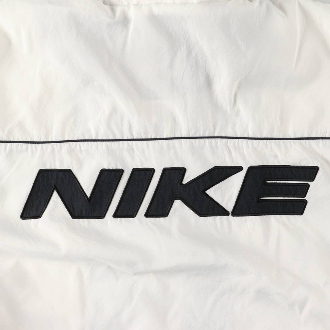 Vintage 90'S Nike 2-Way Windbreaker with Stripes and Back Logo, Men's Size Medium polyester white type Vintage Second Hand