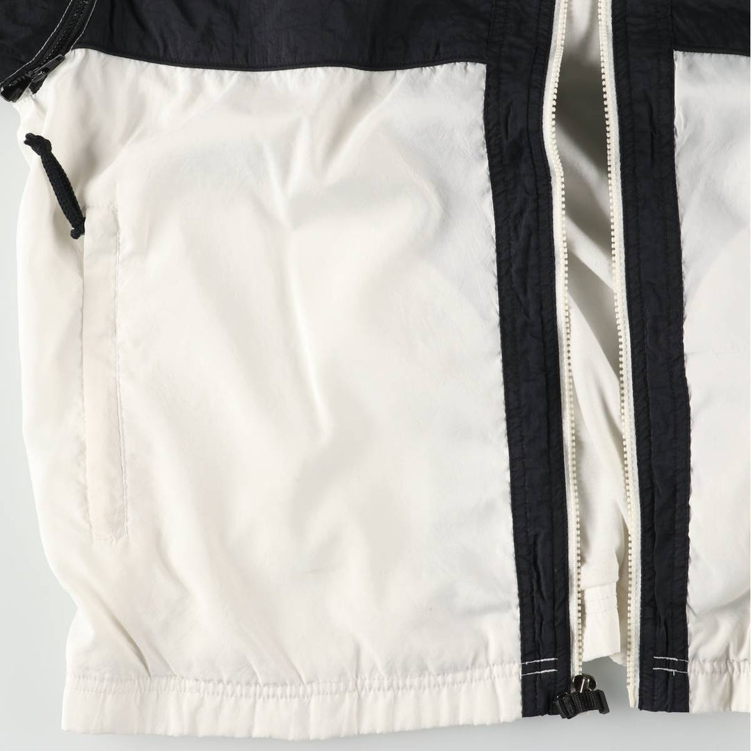 Vintage 90'S Nike 2-Way Windbreaker with Stripes and Back Logo, Men's Size Medium polyester white type Vintage Second Hand