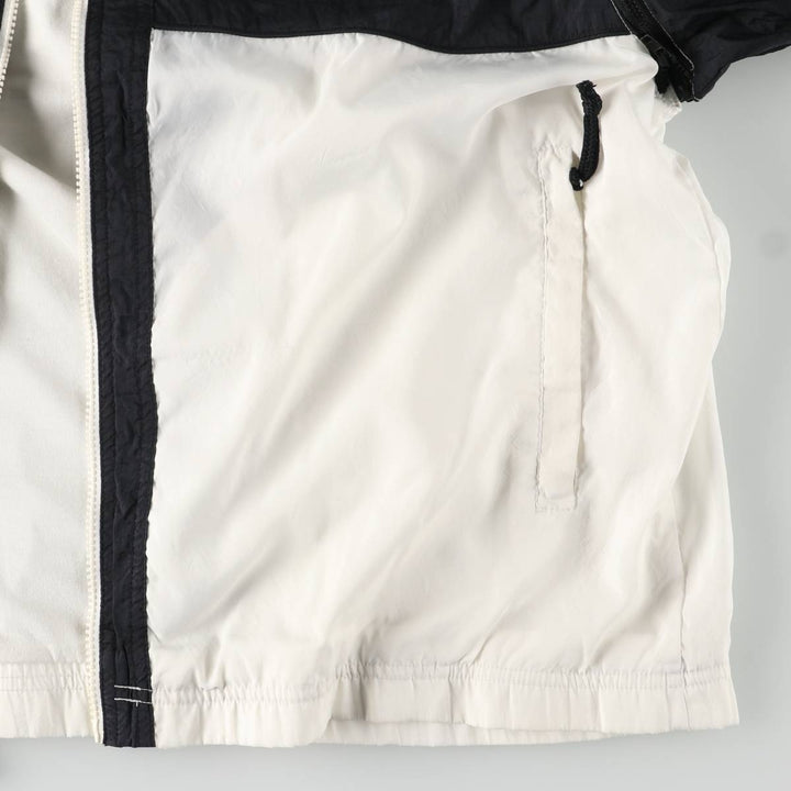 Vintage 90'S Nike 2-Way Windbreaker with Stripes and Back Logo, Men's Size Medium polyester white type Vintage Second Hand