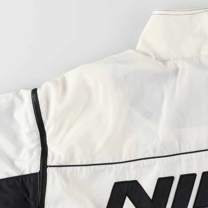 Vintage 90'S Nike 2-Way Windbreaker with Stripes and Back Logo, Men's Size Medium polyester white type Vintage Second Hand