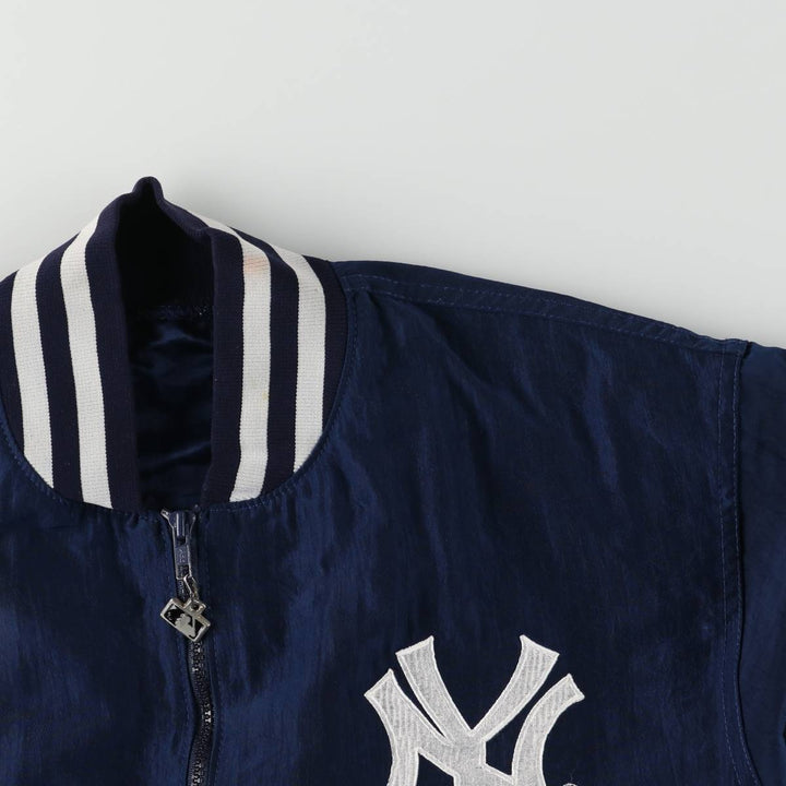 MLB New York Yankees Half-Zip Warm-Up Pullover, Men's Size L unclear navy blue type Vintage Second Hand