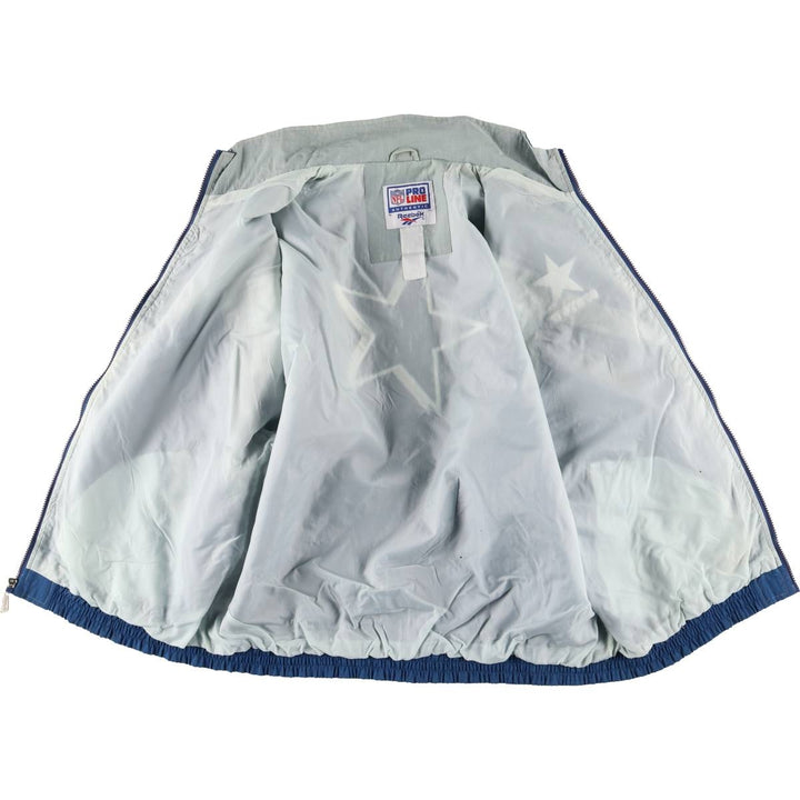 90'S Reebok NFL Dallas Cowboys back logo windbreaker, men's size XL unclear blue type Vintage Second Hand