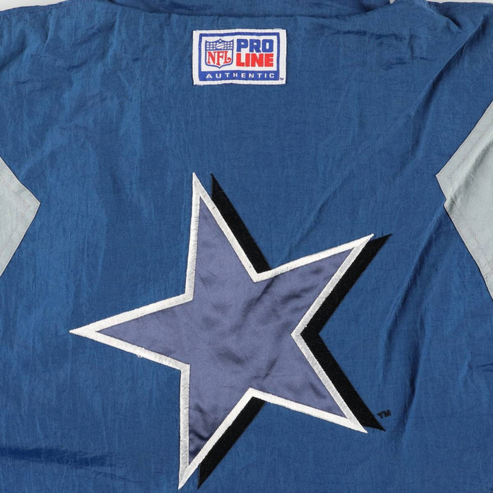 90'S Reebok NFL Dallas Cowboys back logo windbreaker, men's size XL unclear blue type Vintage Second Hand