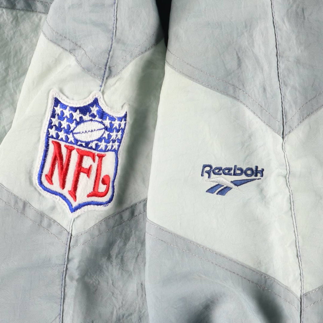 90'S Reebok NFL Dallas Cowboys back logo windbreaker, men's size XL unclear blue type Vintage Second Hand