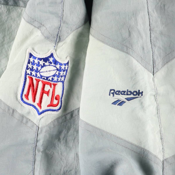 90'S Reebok NFL Dallas Cowboys back logo windbreaker, men's size XL unclear blue type Vintage Second Hand