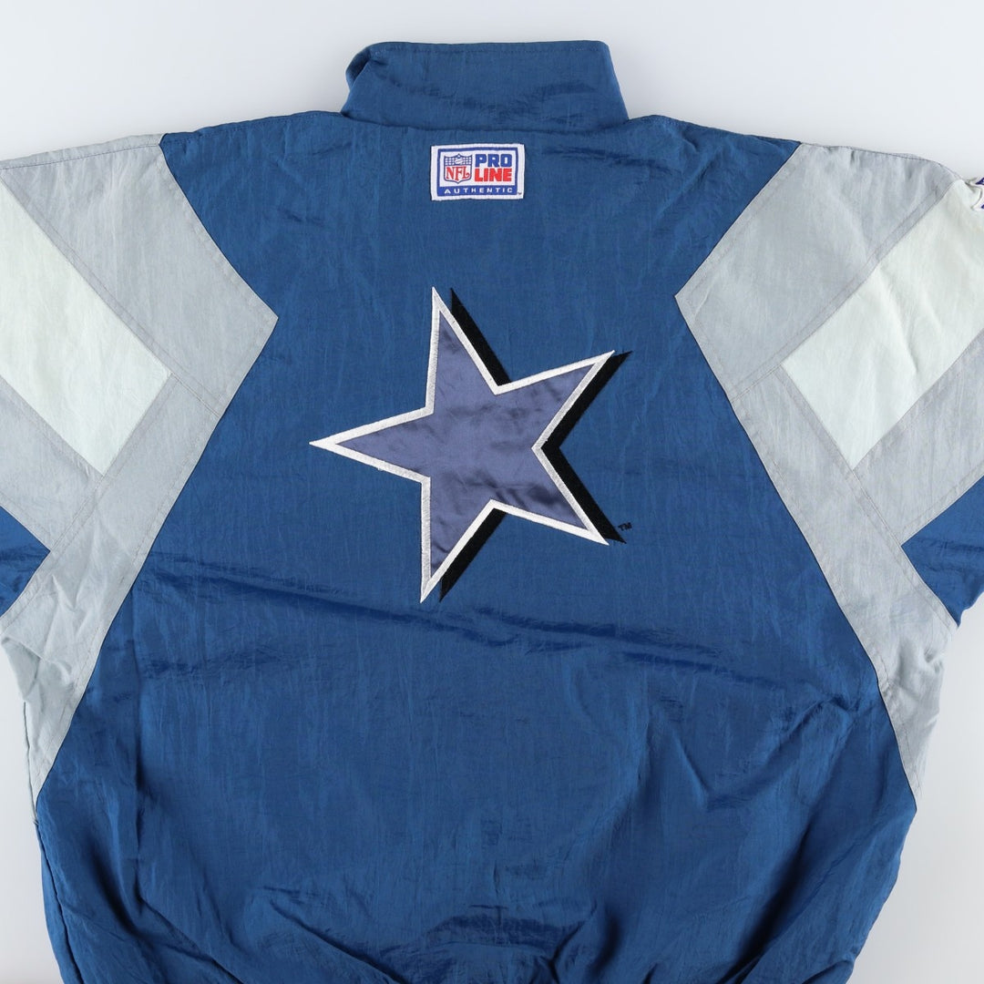 90'S Reebok NFL Dallas Cowboys back logo windbreaker, men's size XL unclear blue type Vintage Second Hand