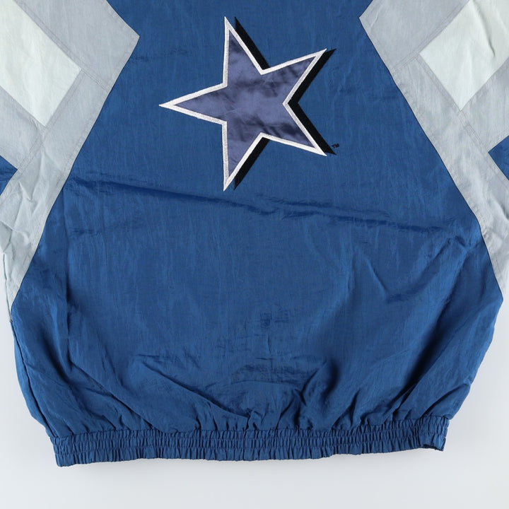 90'S Reebok NFL Dallas Cowboys back logo windbreaker, men's size XL unclear blue type Vintage Second Hand