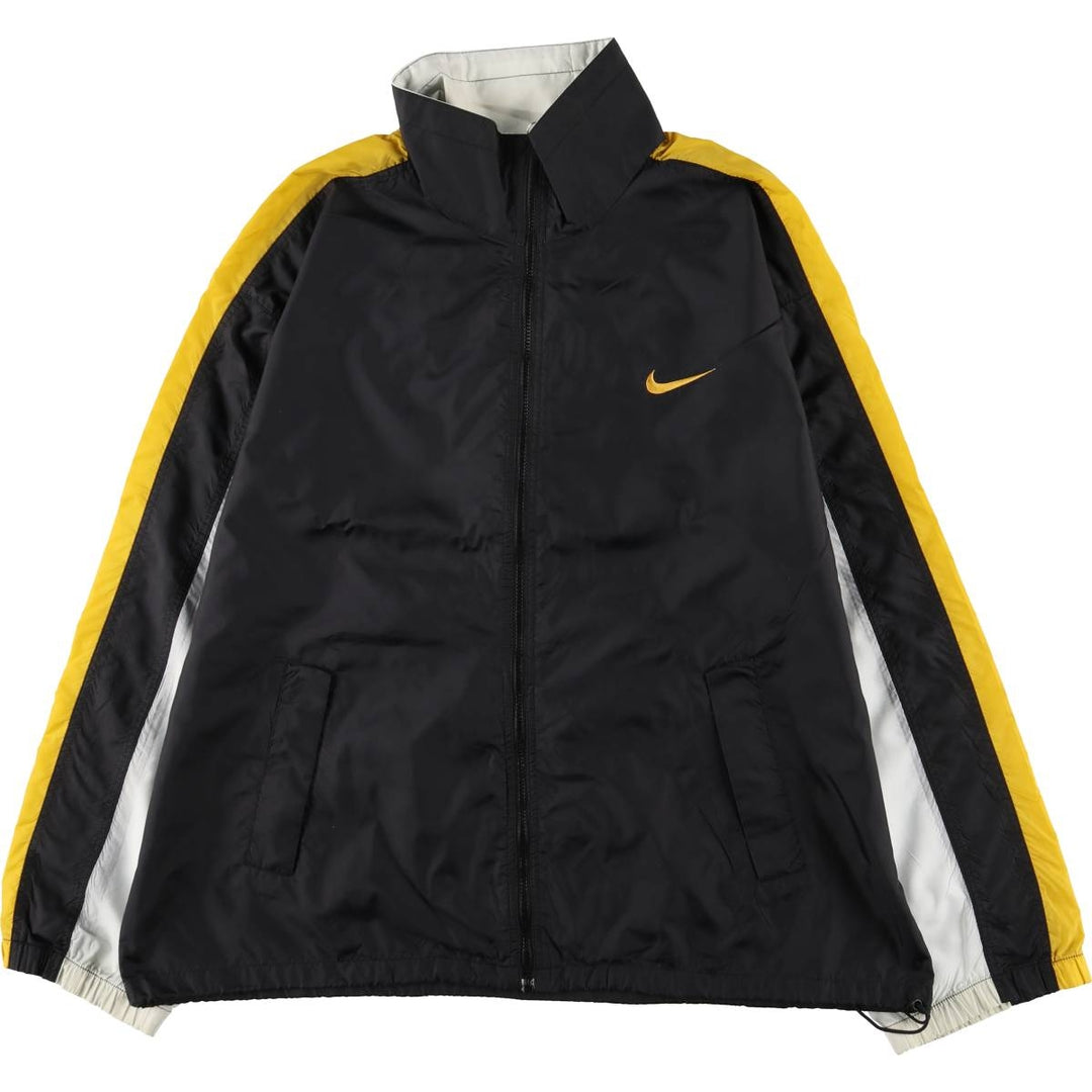 90'S Nike striped nylon jacket, men's size L, vintage Nylon black type Vintage Second Hand