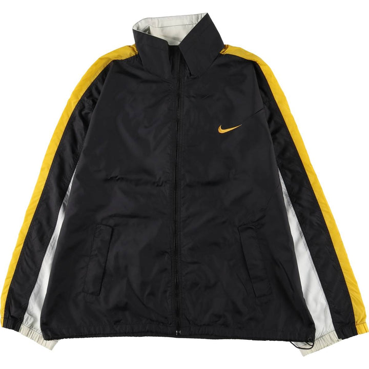 90'S Nike striped nylon jacket, men's size L, vintage Nylon black type Vintage Second Hand