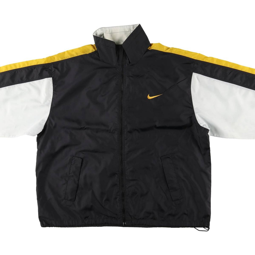 90'S Nike striped nylon jacket, men's size L, vintage Nylon black type Vintage Second Hand