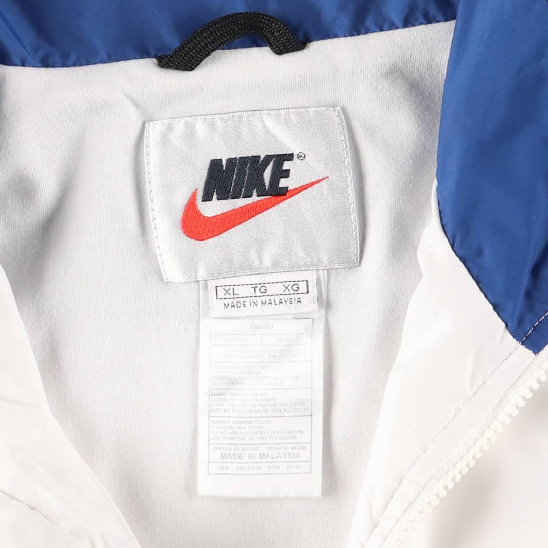 90'S Nike Half-Zip Nylon Pullover, Men's XL, Vintage Nylon blue type Vintage Second Hand