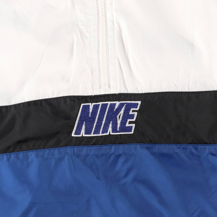 90'S Nike Half-Zip Nylon Pullover, Men's XL, Vintage Nylon blue type Vintage Second Hand