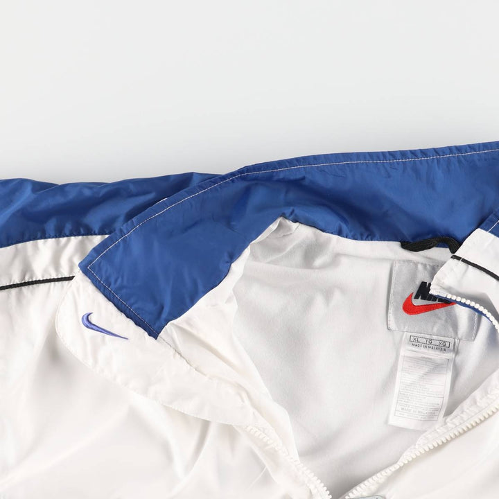 90'S Nike Half-Zip Nylon Pullover, Men's XL, Vintage Nylon blue type Vintage Second Hand