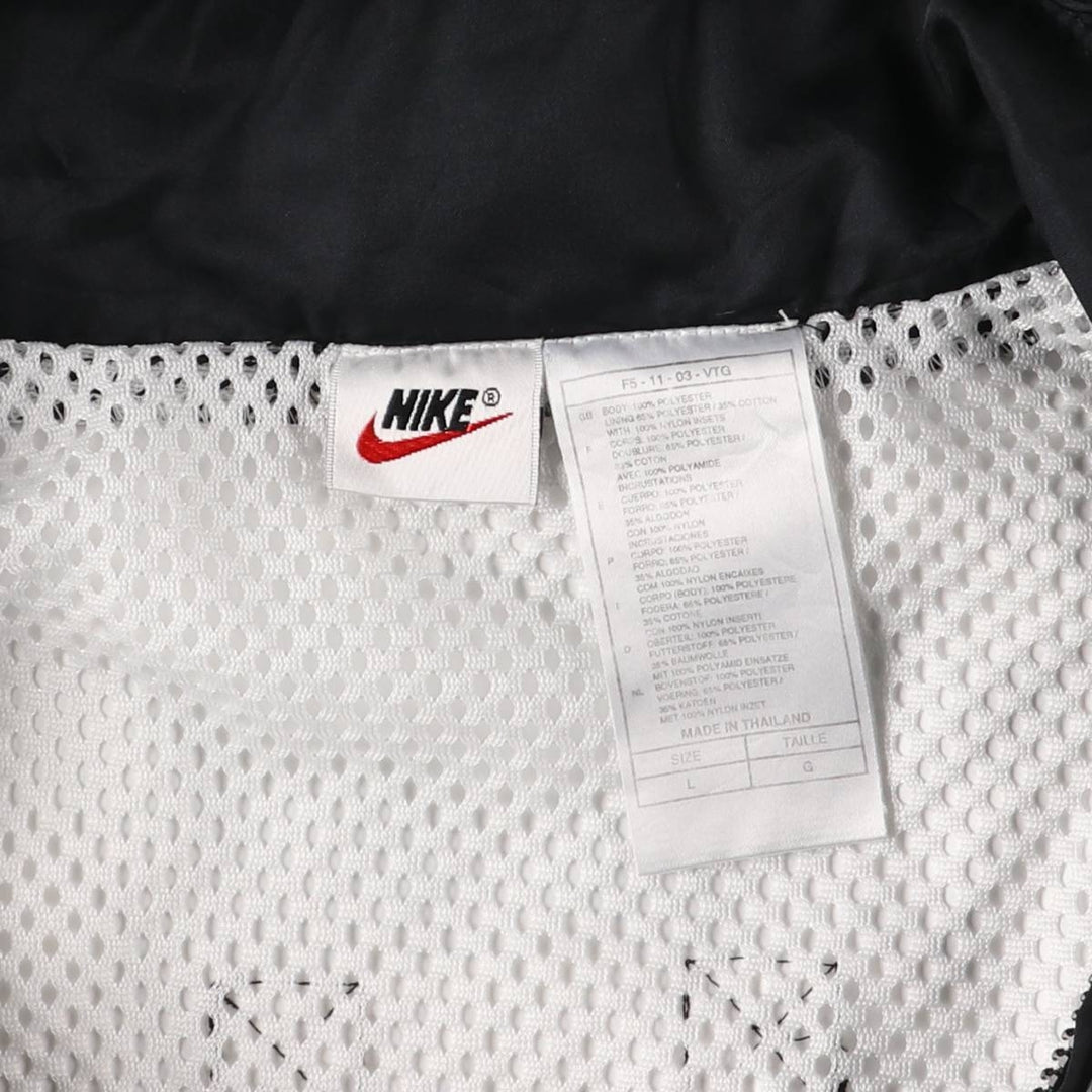 90'S Nike Half-Zip Warm-Up Pullover, Men's Size L, Vintage polyester white type Vintage Second Hand