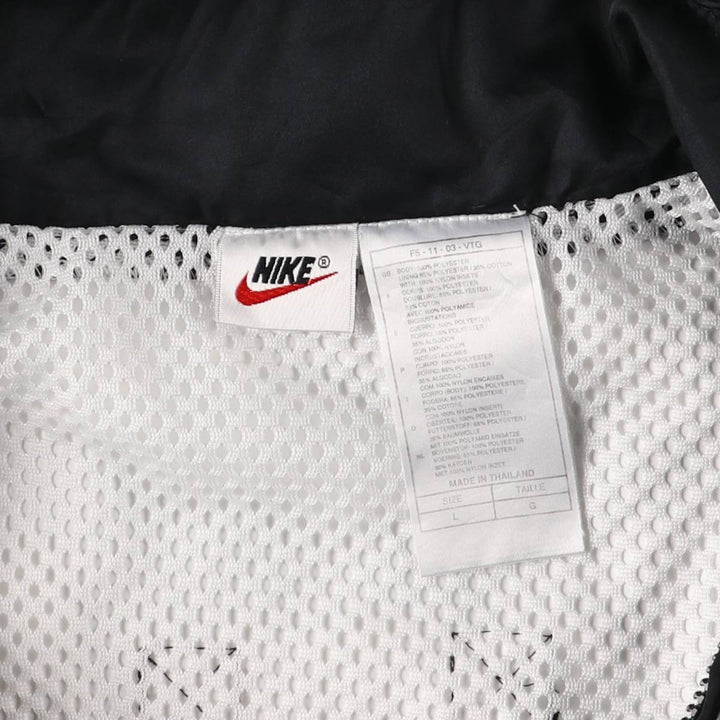 90'S Nike Half-Zip Warm-Up Pullover, Men's Size L, Vintage polyester white type Vintage Second Hand