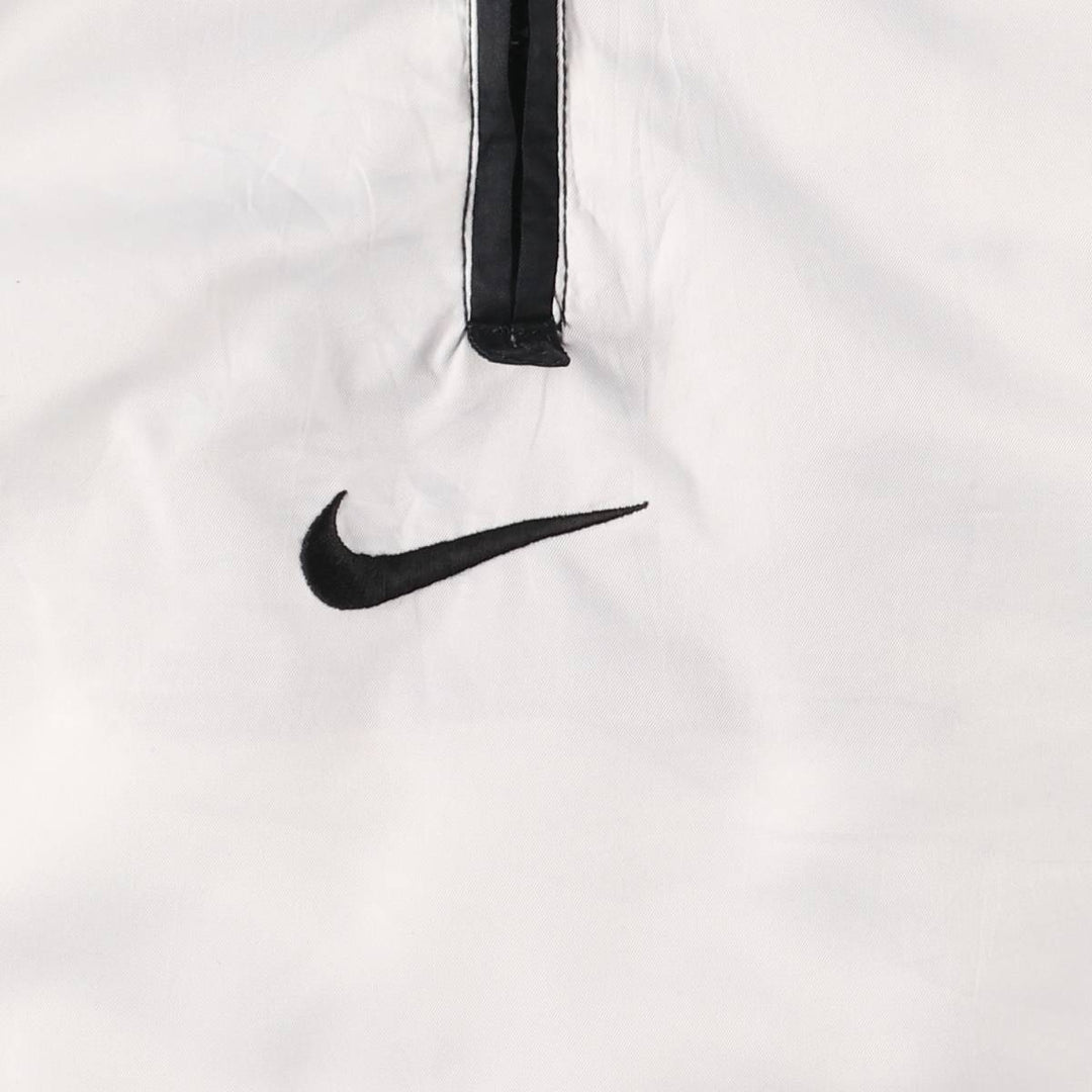 90'S Nike Half-Zip Warm-Up Pullover, Men's Size L, Vintage polyester white type Vintage Second Hand