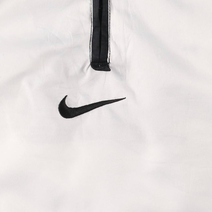 90'S Nike Half-Zip Warm-Up Pullover, Men's Size L, Vintage polyester white type Vintage Second Hand