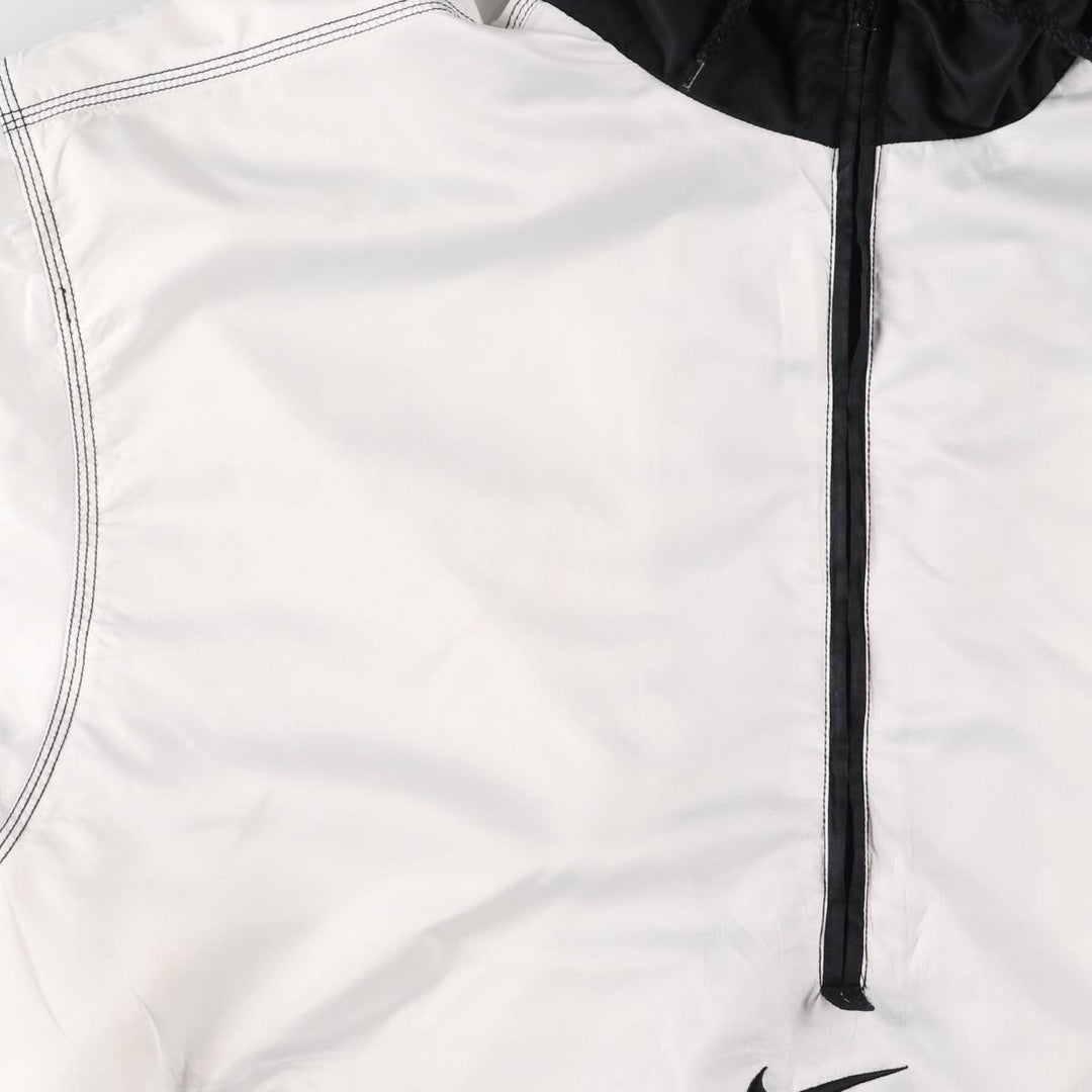 90'S Nike Half-Zip Warm-Up Pullover, Men's Size L, Vintage polyester white type Vintage Second Hand