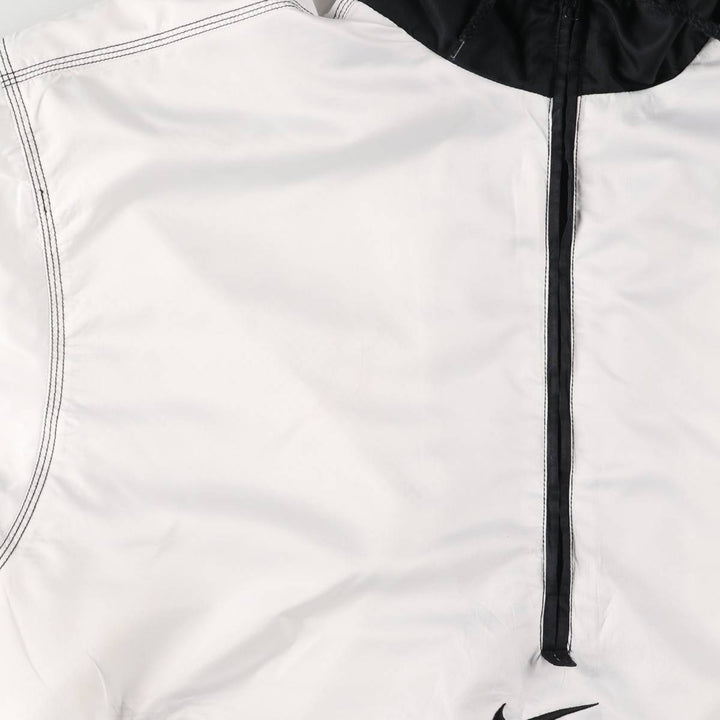 90'S Nike Half-Zip Warm-Up Pullover, Men's Size L, Vintage polyester white type Vintage Second Hand