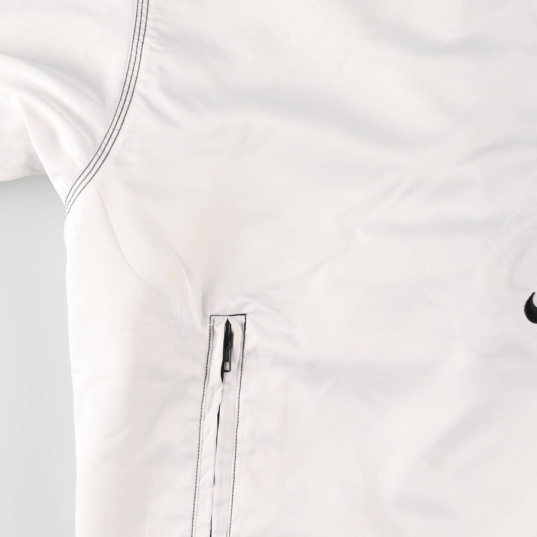 90'S Nike Half-Zip Warm-Up Pullover, Men's Size L, Vintage polyester white type Vintage Second Hand