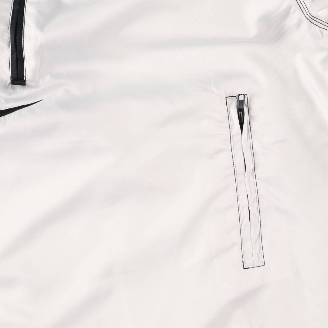 90'S Nike Half-Zip Warm-Up Pullover, Men's Size L, Vintage polyester white type Vintage Second Hand