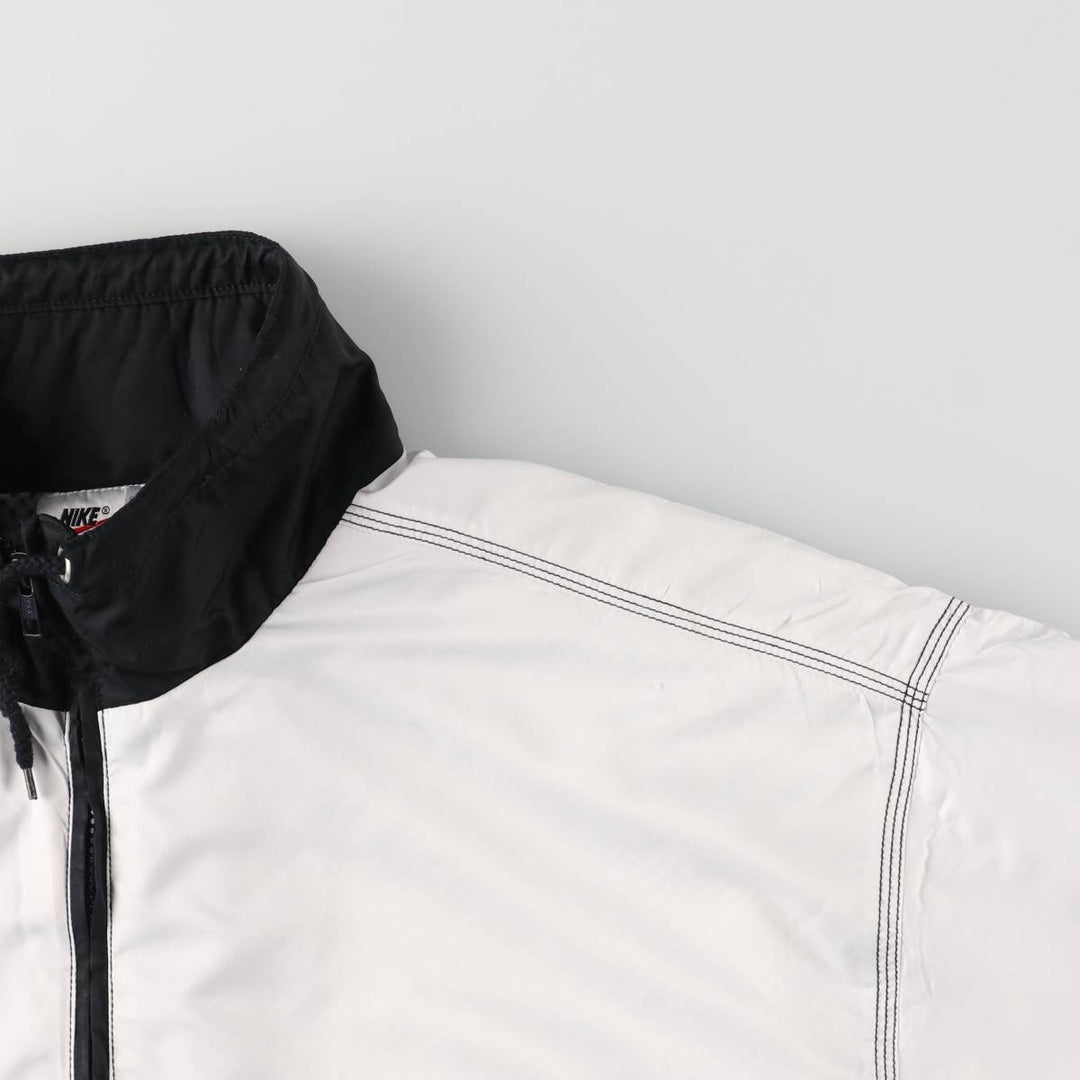 90'S Nike Half-Zip Warm-Up Pullover, Men's Size L, Vintage polyester white type Vintage Second Hand