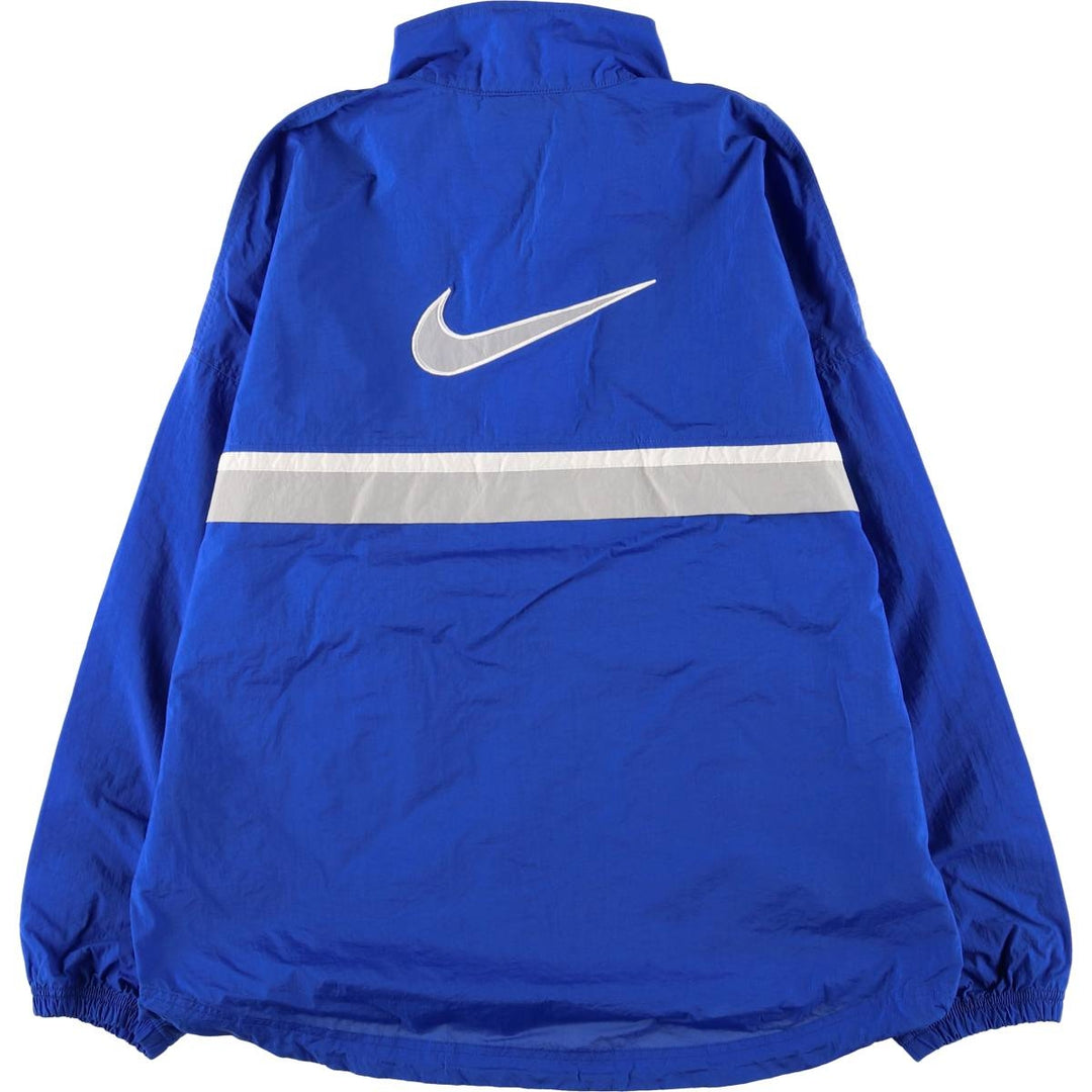 90'S Vintage Nike Anorak Jacket with Back Logo, Men's Size Medium Nylon blue type Vintage Second Hand