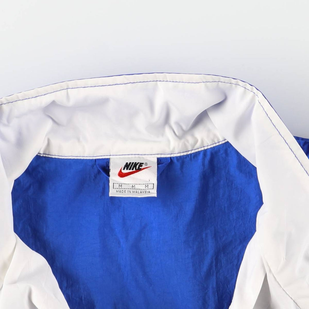 90'S Vintage Nike Anorak Jacket with Back Logo, Men's Size Medium Nylon blue type Vintage Second Hand