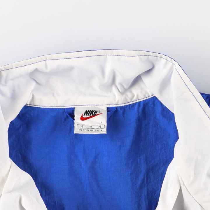 90'S Vintage Nike Anorak Jacket with Back Logo, Men's Size Medium Nylon blue type Vintage Second Hand