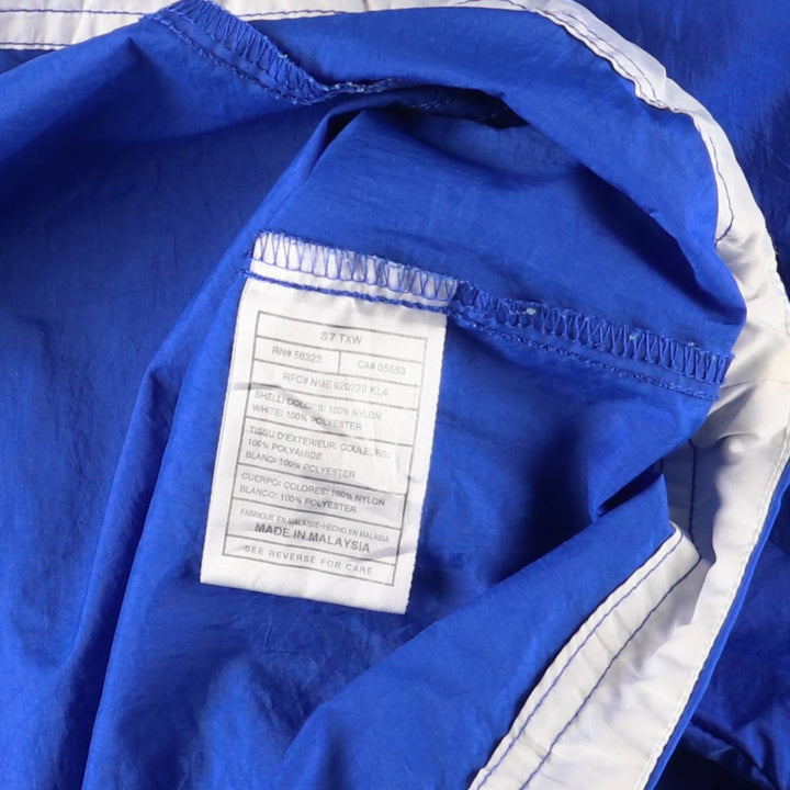 90'S Vintage Nike Anorak Jacket with Back Logo, Men's Size Medium Nylon blue type Vintage Second Hand