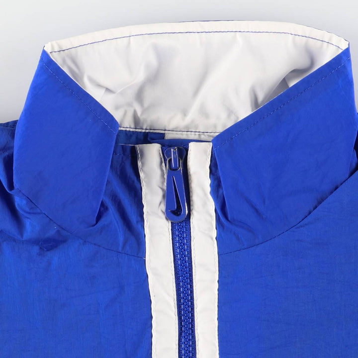 90'S Vintage Nike Anorak Jacket with Back Logo, Men's Size Medium Nylon blue type Vintage Second Hand