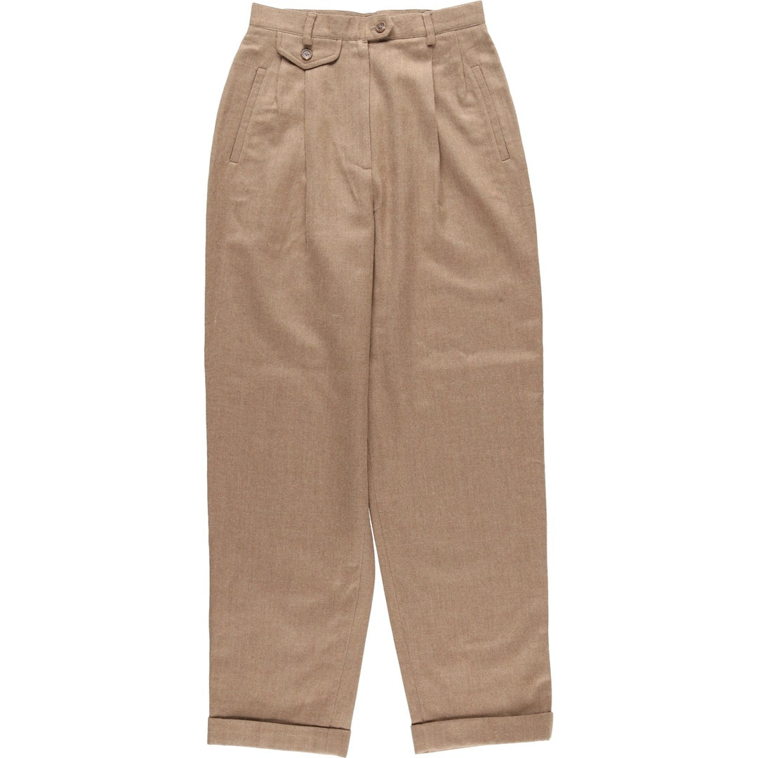 Vintage 1990'S Ralph Lauren wool slacks, made in the USA, size M (w26). wool Beige type Vintage Second Hand