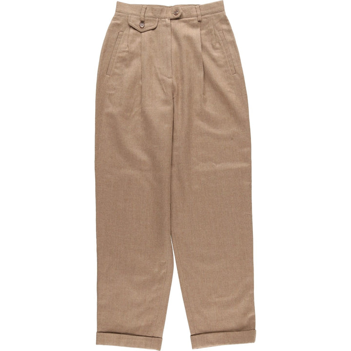Vintage 1990'S Ralph Lauren wool slacks, made in the USA, size M (w26). wool Beige type Vintage Second Hand