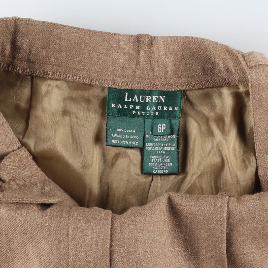 Vintage 1990'S Ralph Lauren wool slacks, made in the USA, size M (w26). wool Beige type Vintage Second Hand