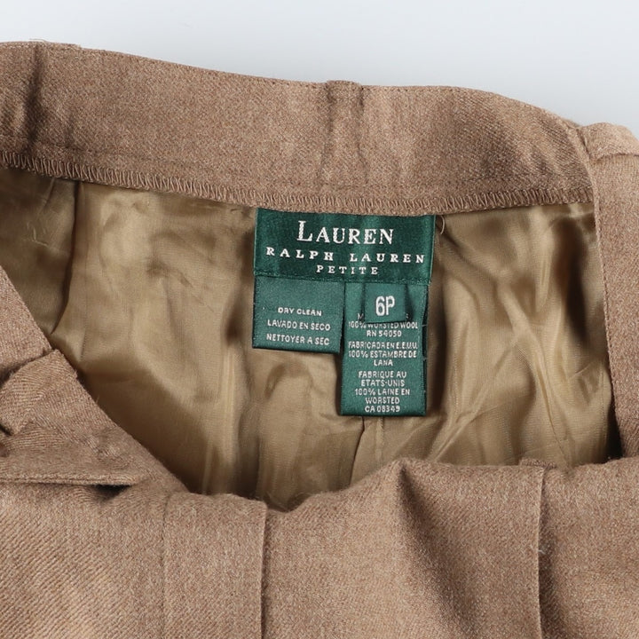 Vintage 1990'S Ralph Lauren wool slacks, made in the USA, size M (w26). wool Beige type Vintage Second Hand