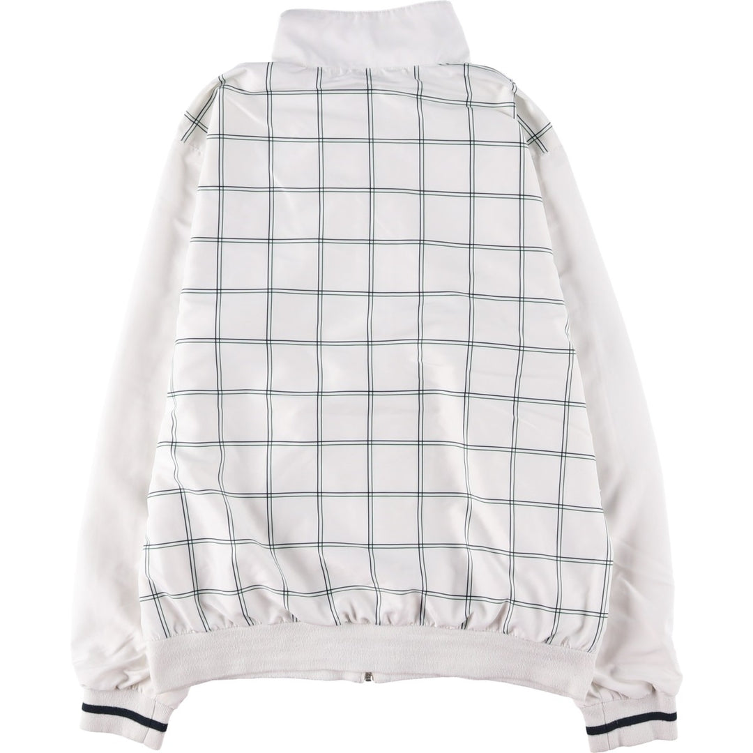 Lacoste LACOSTE SPORT Check Pattern Windbreaker, Men's Size L polyester white type Vintage Second Hand