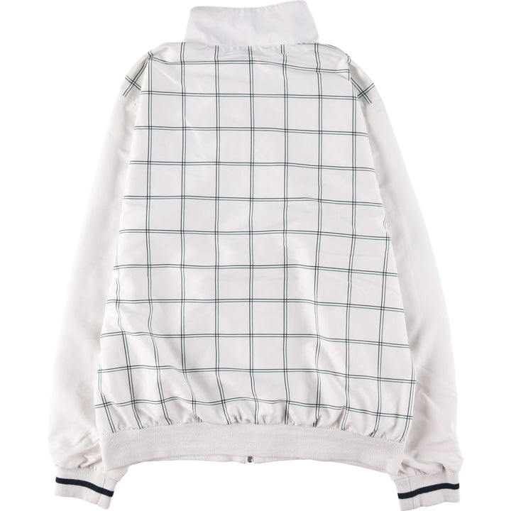 Lacoste LACOSTE SPORT Check Pattern Windbreaker, Men's Size L polyester white type Vintage Second Hand