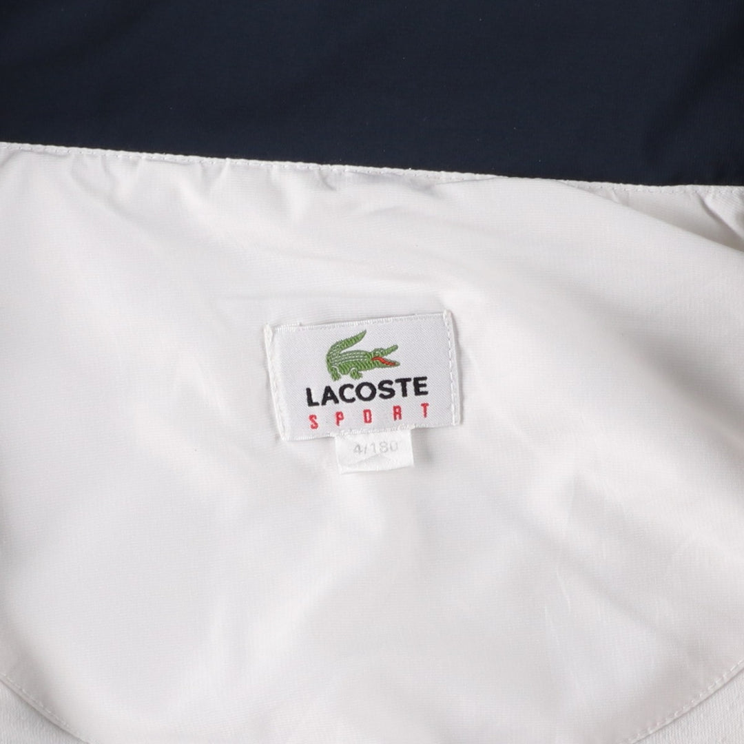 Lacoste LACOSTE SPORT Check Pattern Windbreaker, Men's Size L polyester white type Vintage Second Hand