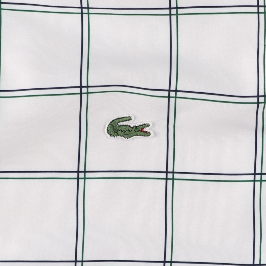 Lacoste LACOSTE SPORT Check Pattern Windbreaker, Men's Size L polyester white type Vintage Second Hand