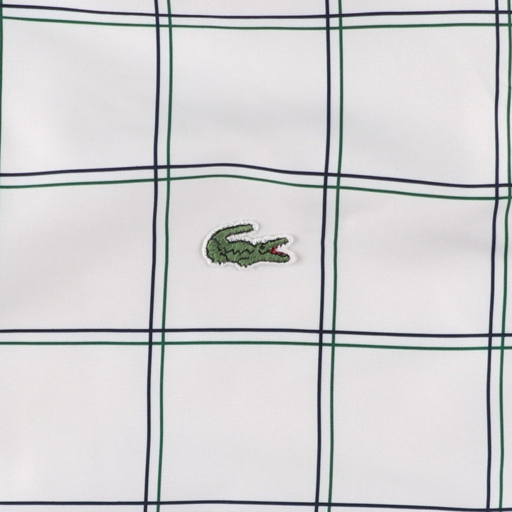 Lacoste LACOSTE SPORT Check Pattern Windbreaker, Men's Size L polyester white type Vintage Second Hand