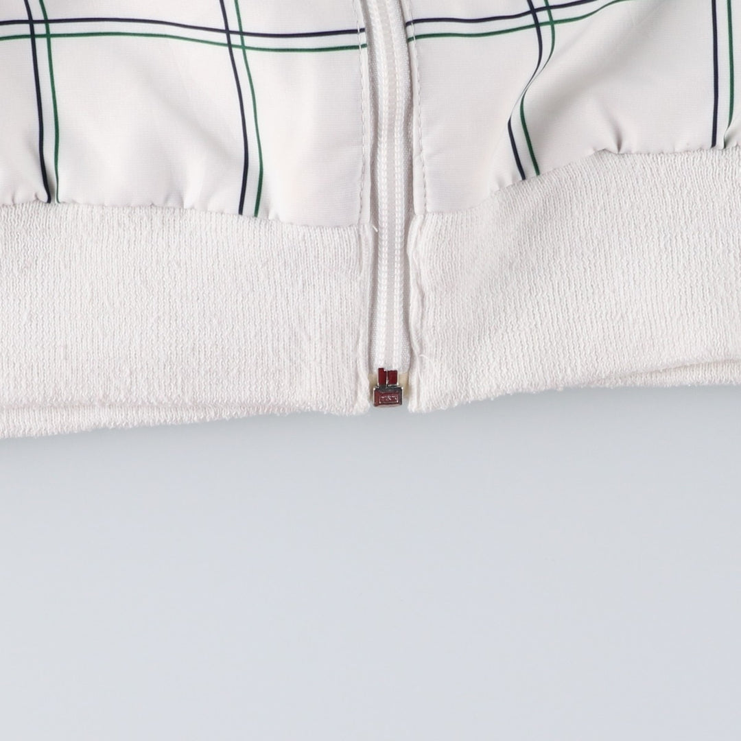 Lacoste LACOSTE SPORT Check Pattern Windbreaker, Men's Size L polyester white type Vintage Second Hand