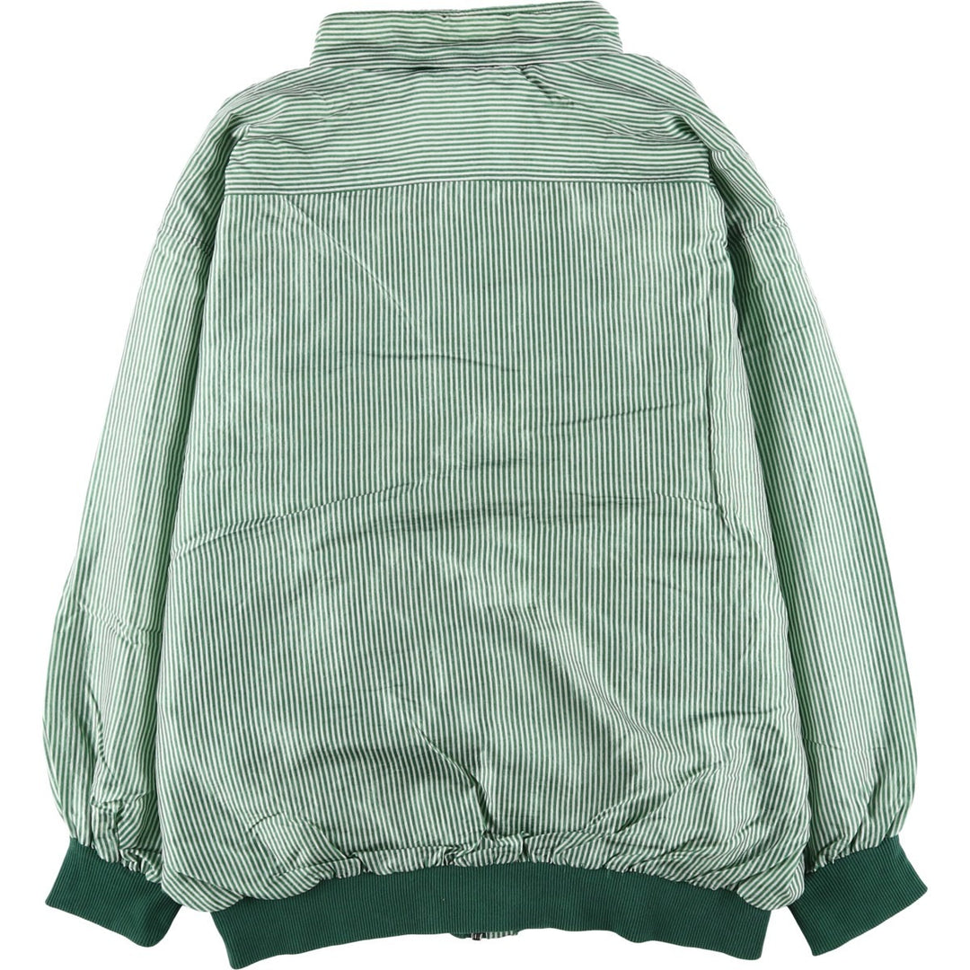 80s-90'S Lacoste Chemise French Lacoste Stripe Pattern Windbreaker, Made in France, Men's Size L unclear green type Vintage Second Hand
