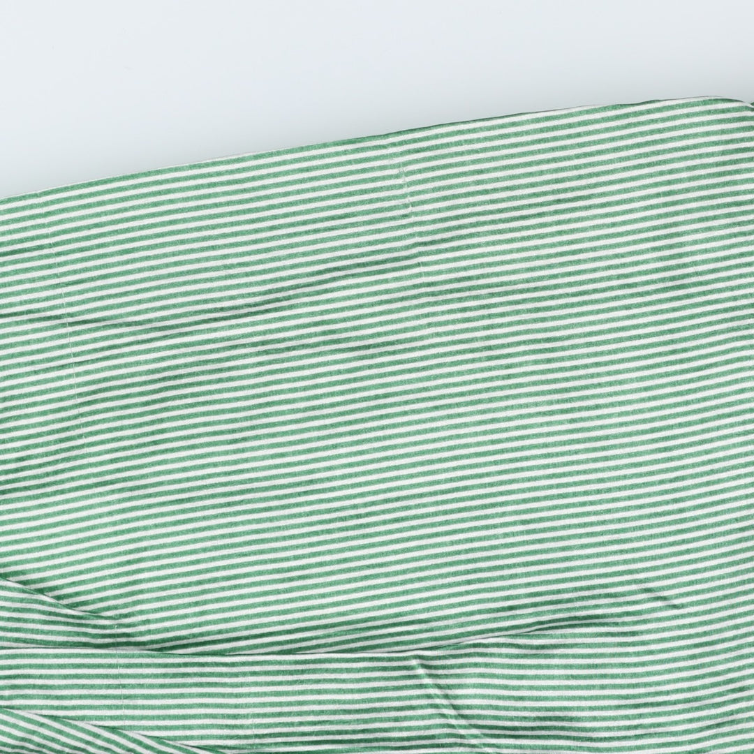 80s-90'S Lacoste Chemise French Lacoste Stripe Pattern Windbreaker, Made in France, Men's Size L unclear green type Vintage Second Hand